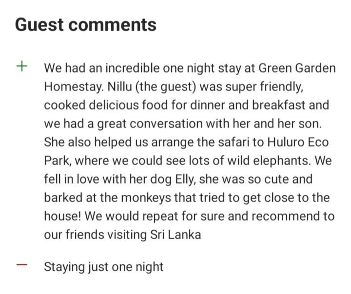 Green Garden Homestay Giritale Ngoại thất bức ảnh